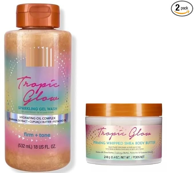 T. Hut Tropic Glow Body Wash, 10 fl oz, Tropic Glow Firming Whipped Body Butter, 8.4 Oz | Amazon (US)