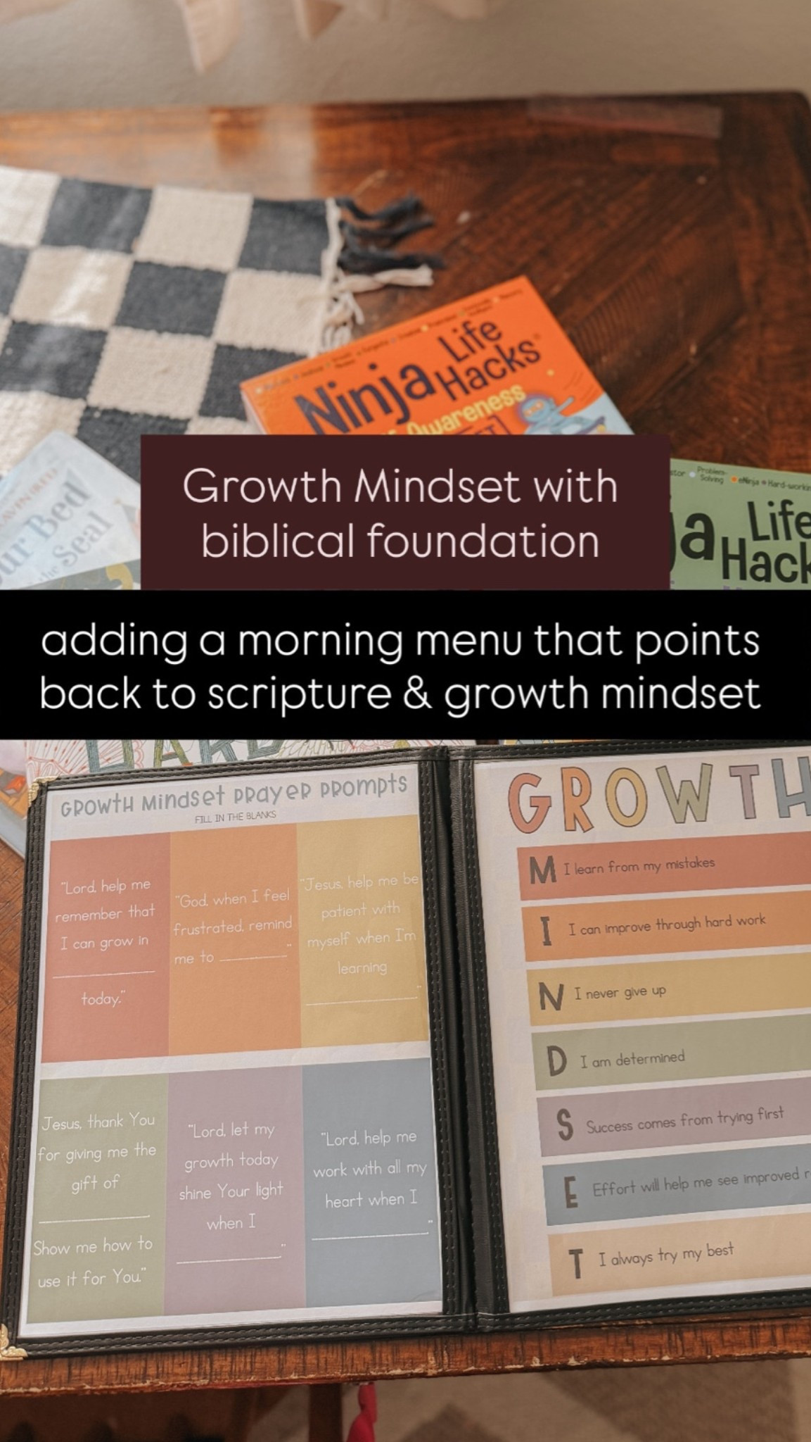 Our morning menu favorites and our growth mindset menu.