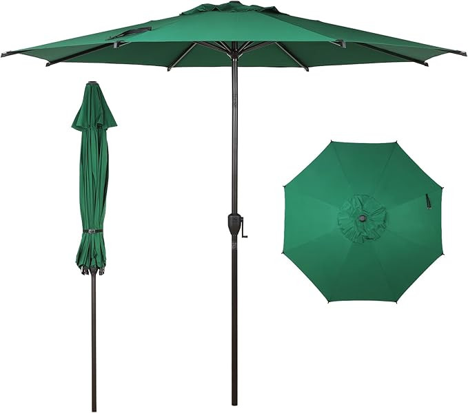 Abba Patio 9FT Lyon Outdoor Patio Umbrella Outdoor Table Umbrella with Push Button Tilt and Crank... | Amazon (US)