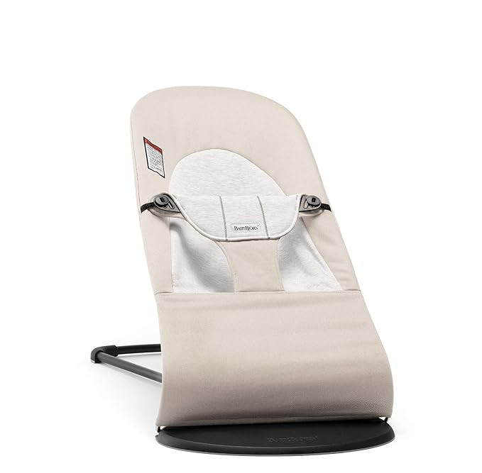 BABYBJORN Bouncer Balance Soft - Beige/Gray, Jersey Cotton | Amazon (US)