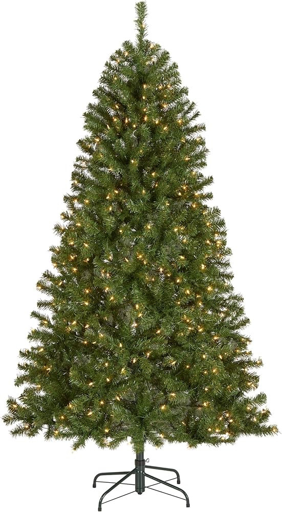 National Tree Company 6.5 ft Pre-Lit North Valley Spruce Artificial Christmas Tree, 450 Clear Lig... | Amazon (US)