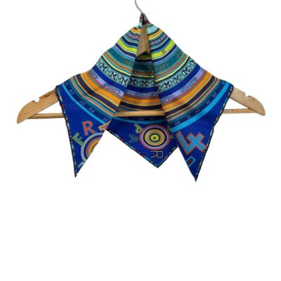 Auth HERMES Carre45/Petit Carre - Blue Orange Multi Scarf  | eBay | eBay US