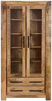 Avalon Indian Wooden Display Cabinet Zen Rustic 39.3 Inches Console Modern Design Industrial Home... | Amazon (US)