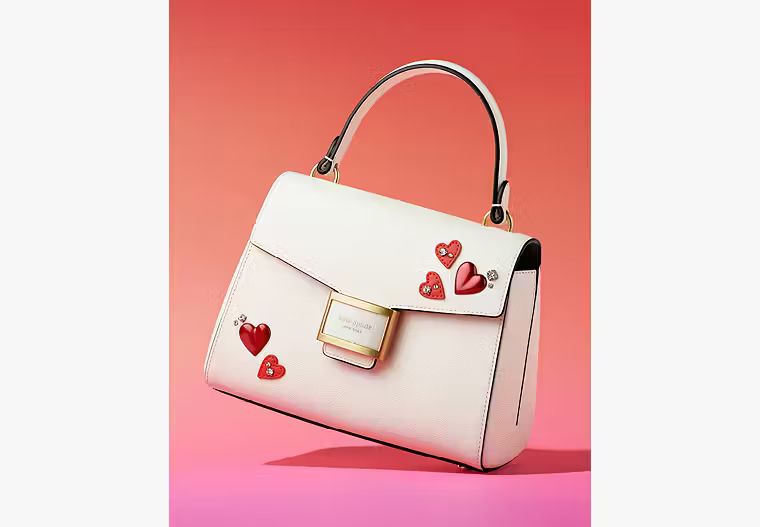 Katy Heart Embellished Small Top-handle Bag | Kate Spade (US)