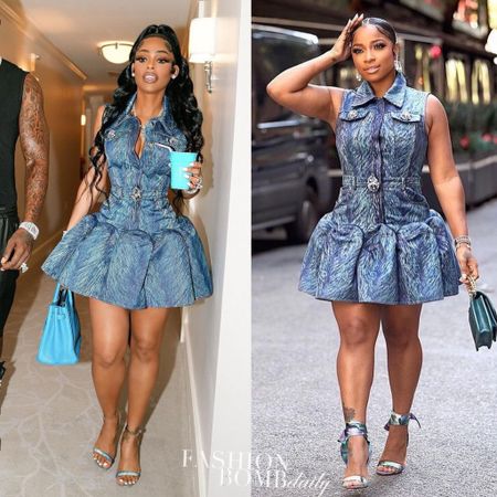#whoworeitbetter ? Both @keyshiakaoir and @toyajohnson have been spied in this $1,495 @area Godet fur-print sleeveless minidress. While #toyajohnson wore her with #christianlouboutin heels, #keyshiakaoir rocked a blue #hermesbirkin and simple strap sandals. Both look 💣, but #wwib ? Vote below and shop this look at the link in bio!
📸 IG/ @sonejr #toyajohnsonfbd #keyshiakaiorfbd 