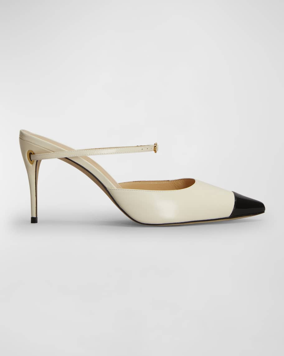 Giuseppe Cap-Toe Buckle Mules | Neiman Marcus