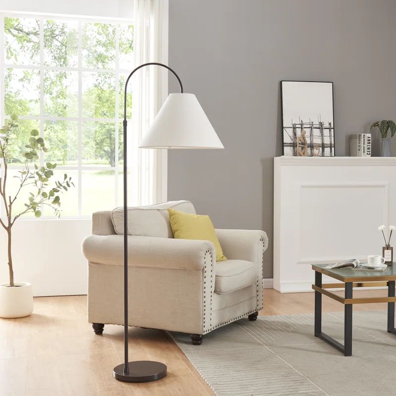 Oterra 65'' Matte Bronze Arched Floor Lamp | Wayfair North America