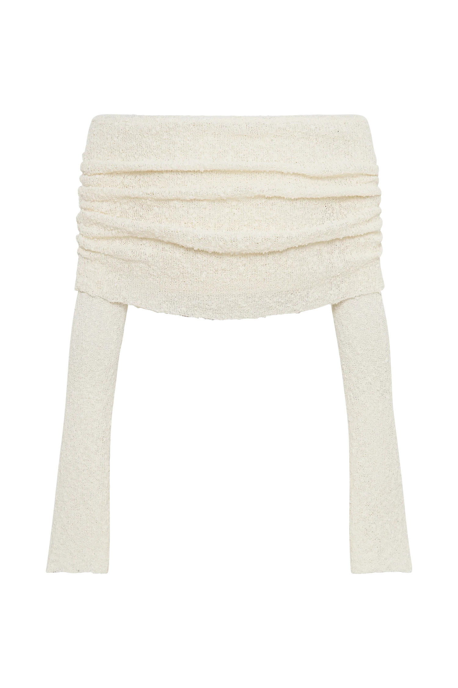 Marisol Off Shoulder Boucle Top - Ivory | Meshki (APAC)