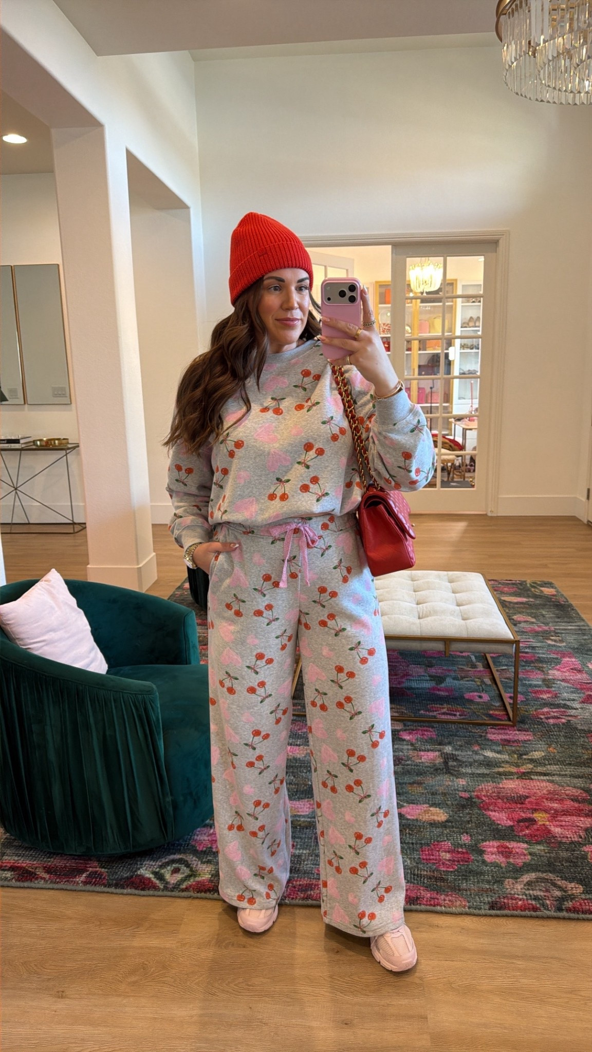 curvy midsize valentine print sweat set! wearing size large in top and bottom 💕🍒 

#LTKMidsize #LTKSeasonal #LTKFindsUnder50