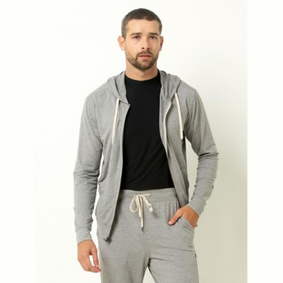 Single Stitch Men's Everyday Full Zip Hoodie (Heather Gray, X-Large) | Target