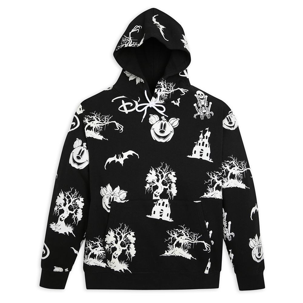 Mickey and Minnie Mouse Halloween Glow-in-the-Dark Pullover Hoodie for Adults | Disney Store