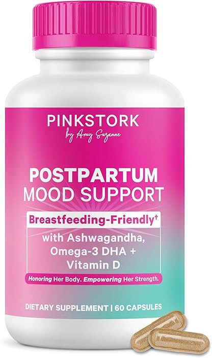 Pink Stork Postpartum Mood Support - Postnatal Hormone Balance for Women - Breastfeeding Friendly... | Amazon (US)