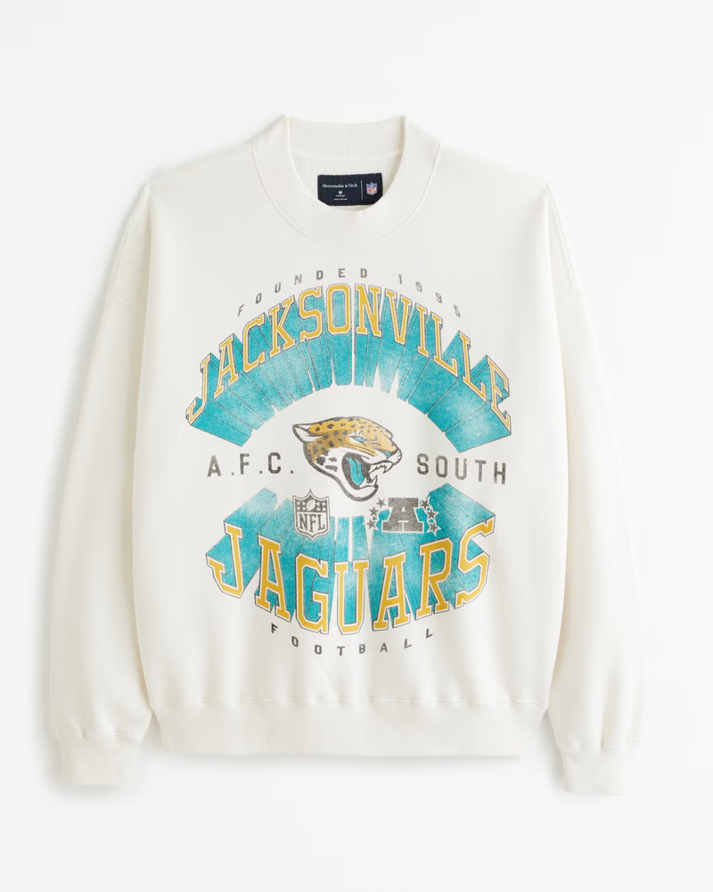 Gender Inclusive Jacksonville Jaguars Graphic Crew Sweatshirt | Gender Inclusive Gender Inclusive... | Abercrombie & Fitch (US)