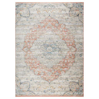 allen + roth Farren 8 x 10 Beige/Red Indoor Medallion Area Rug | Lowe's