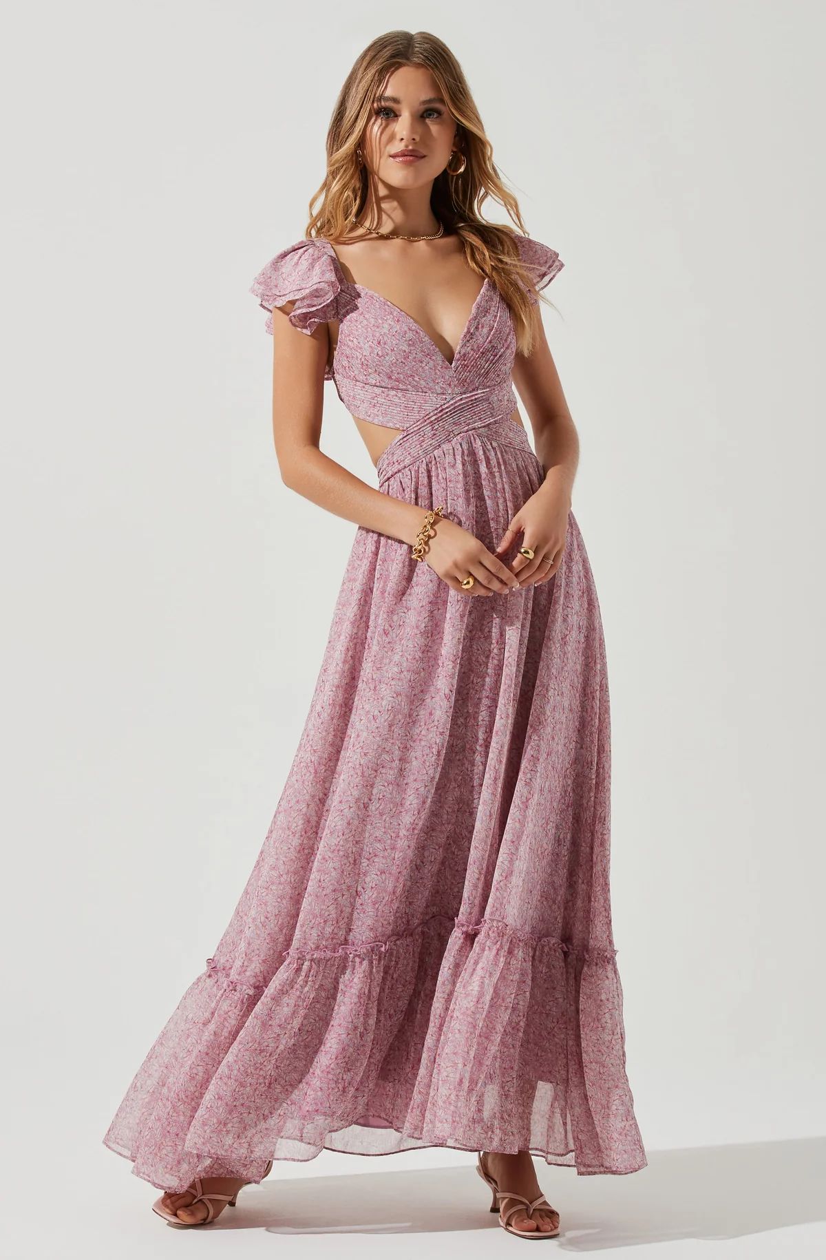 Primrose Floral Strappy Back Maxi Dress | ASTR The Label (US)