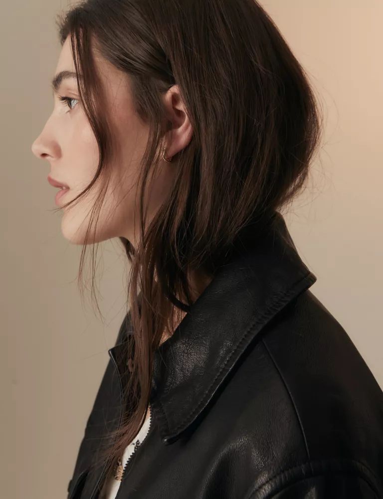 Leather Collared Biker Jacket | Marks & Spencer (UK)