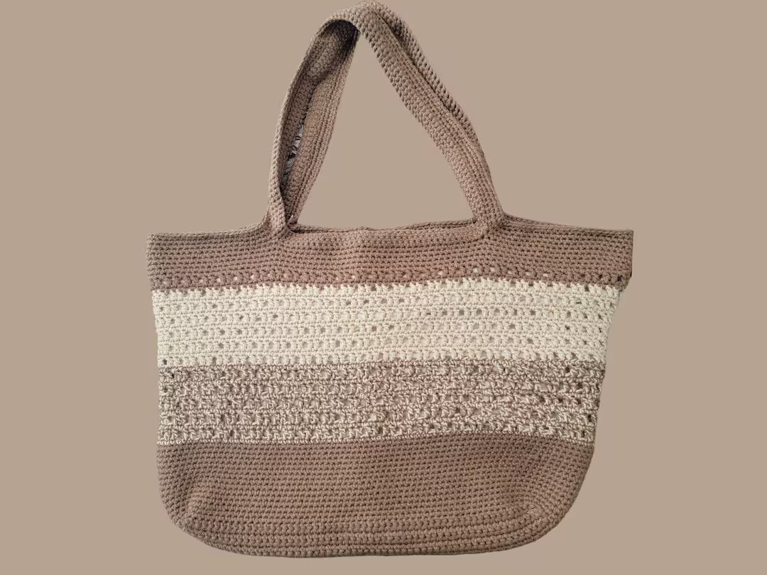 Shoulder Handbag Crochet Tote Large Crochet Tote Bag Lined - Etsy | Etsy (US)