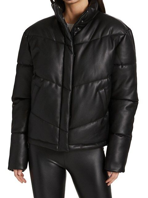 Vegan Leather Puffer Jacket | Saks Fifth Avenue