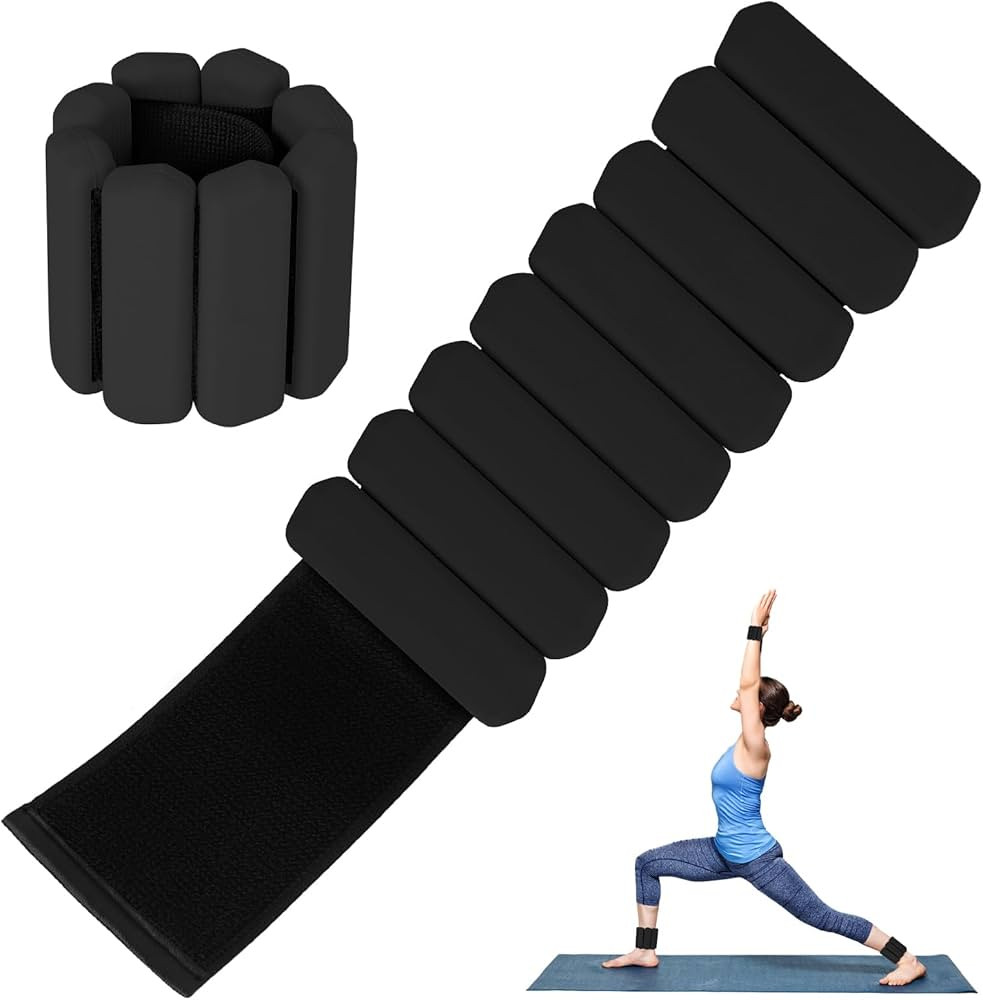 Wrist Weights Set of 2(1Lbs Each), Adjustable Wrist and Ankle Weights for Women and Men, Wearable... | Amazon (US)