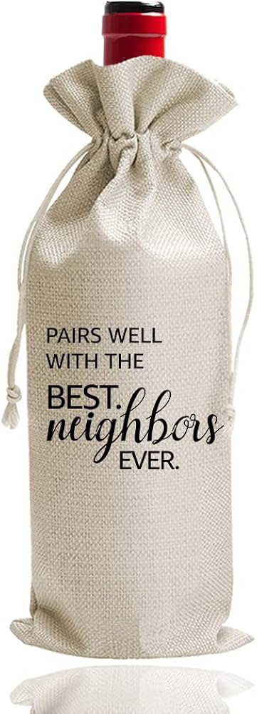 Housewarming Gifts Wine Bag, Thank You Gift for Neighbor, Housewarming Party Decorations, Best Ne... | Amazon (US)
