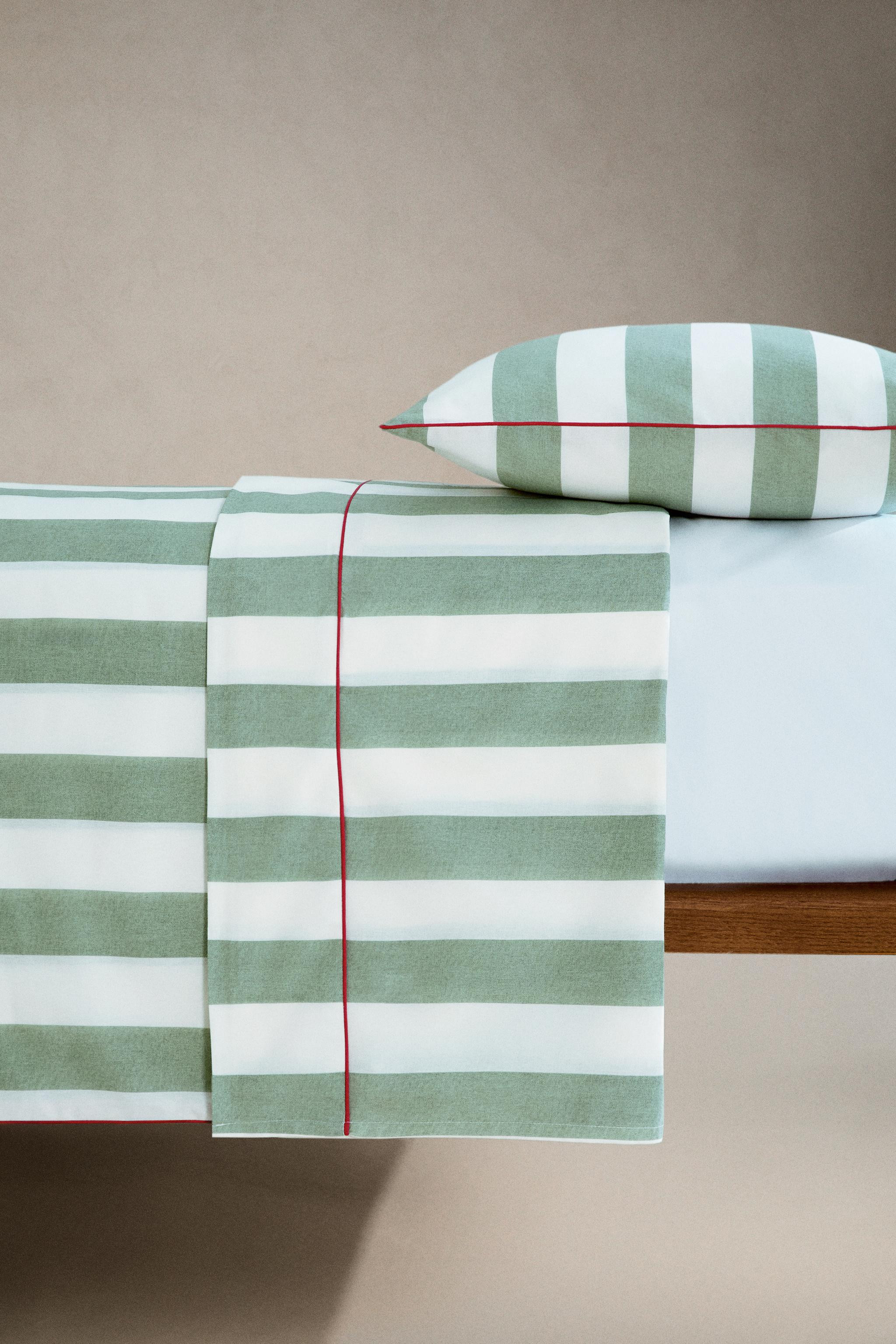 FADED COTTON STRIPED DUVET COVER | Zara US