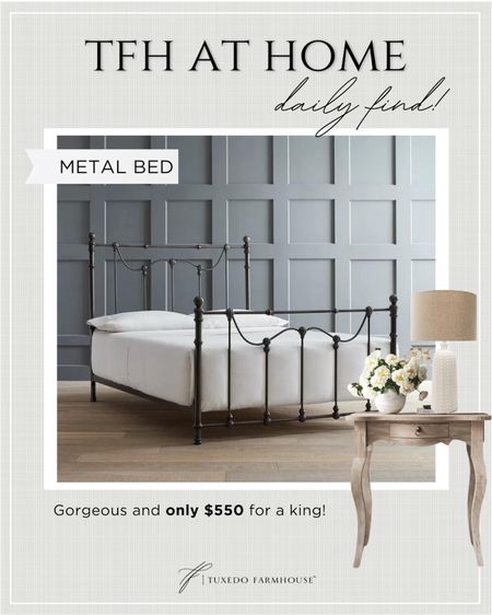 Use a Gorgeous metal bed, nightstand and lamp for a primary or guest bedroom refresh. 

#LTKstyletip #LTKsalealert #LTKhome