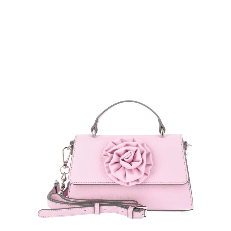 Madden NYC Women's Rosette Top Handle Handbag, Pastel Pink | Walmart (US)