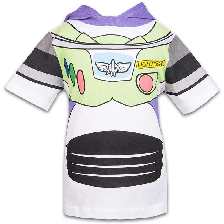 Disney Toy Story Boys Hooded Shirt Toy Story Costume Tee - Buzz Lightyear and Sheriff Woody - Wal... | Walmart (US)