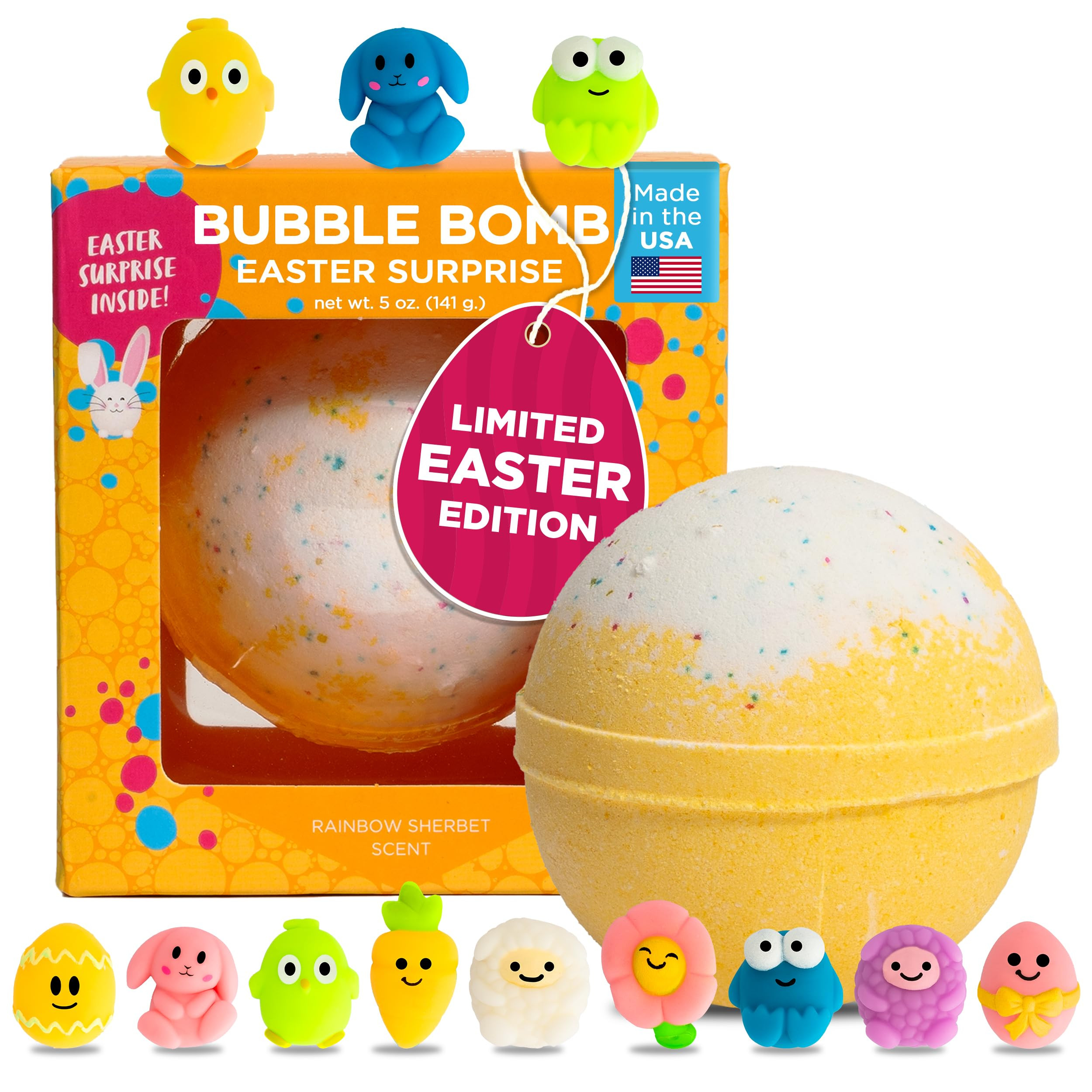 Easter Bath Bombs for Kids with Surprise Squishy Toys Inside (1 Pack) - Easter Basket Stuffers an... | Amazon (US)