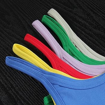 Women's Sleeveless Tank Top Form Fitting Scoop Neck Ribbed Knit Basic Cami Shirts | Amazon (US)