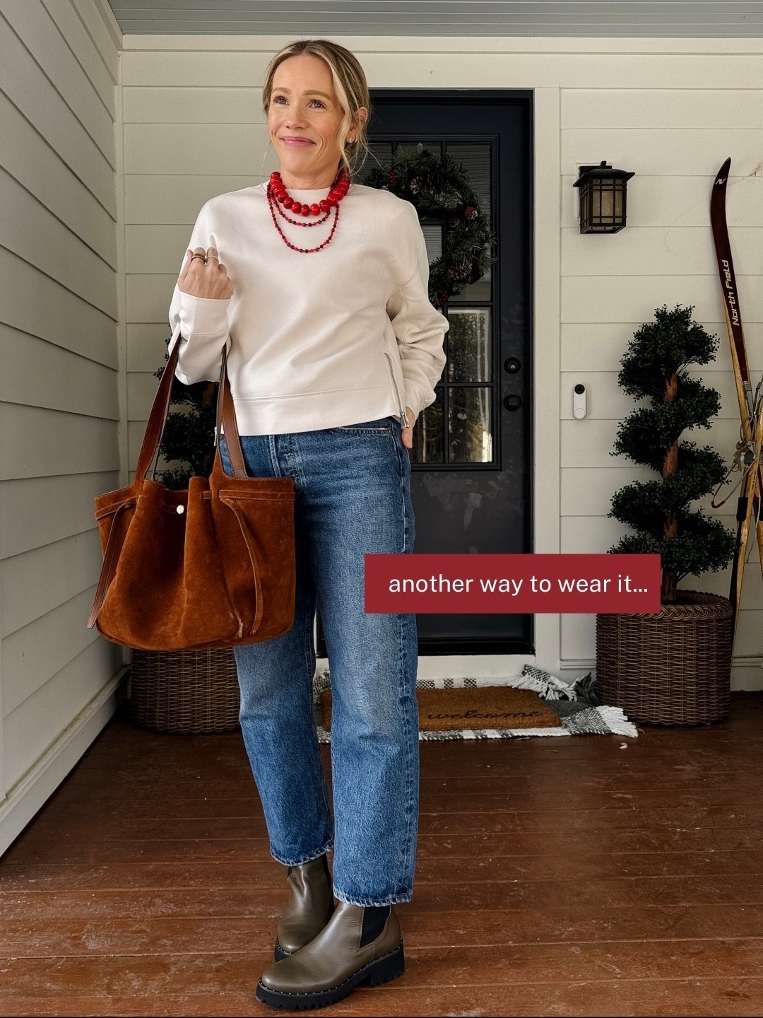 Bauble Bar necklace & earring stacks are 20% off this weekend, sized down to xs in Athleta crew sweatshirt with gorgeous side zips, Freda Salvador boots are 15% off this weekend true to size, Agolde 90's crop denim jeans true to size, Madewell perfect white tee in small, eby underwear always size up to medium, Pepper bra, Tory Burch Romy Suede Toe is very worth it ~ xo Claire

#LTKFindsUnder100 #LTKSaleAlert #LTKootd