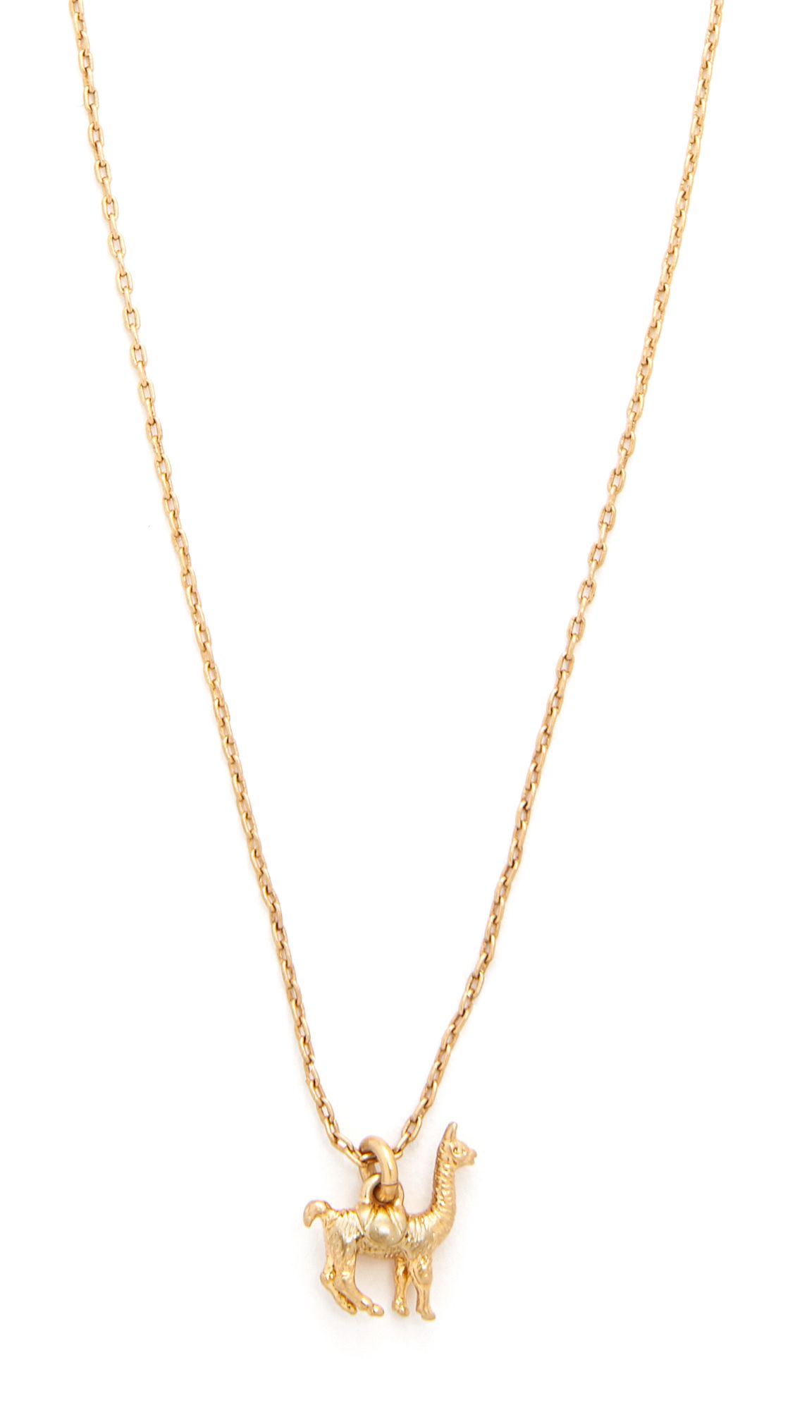 Madewell Llama Charm Necklace - Vintage Gold | Shopbop