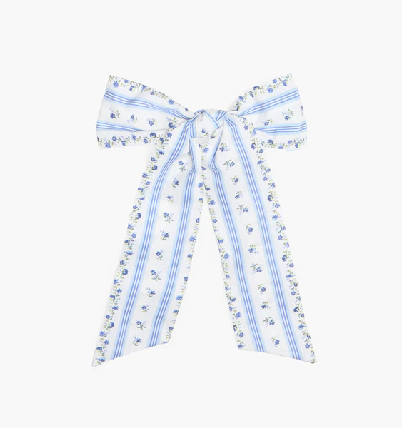 The Belle Bow - Blue Petal Stripe | Hill House Home US