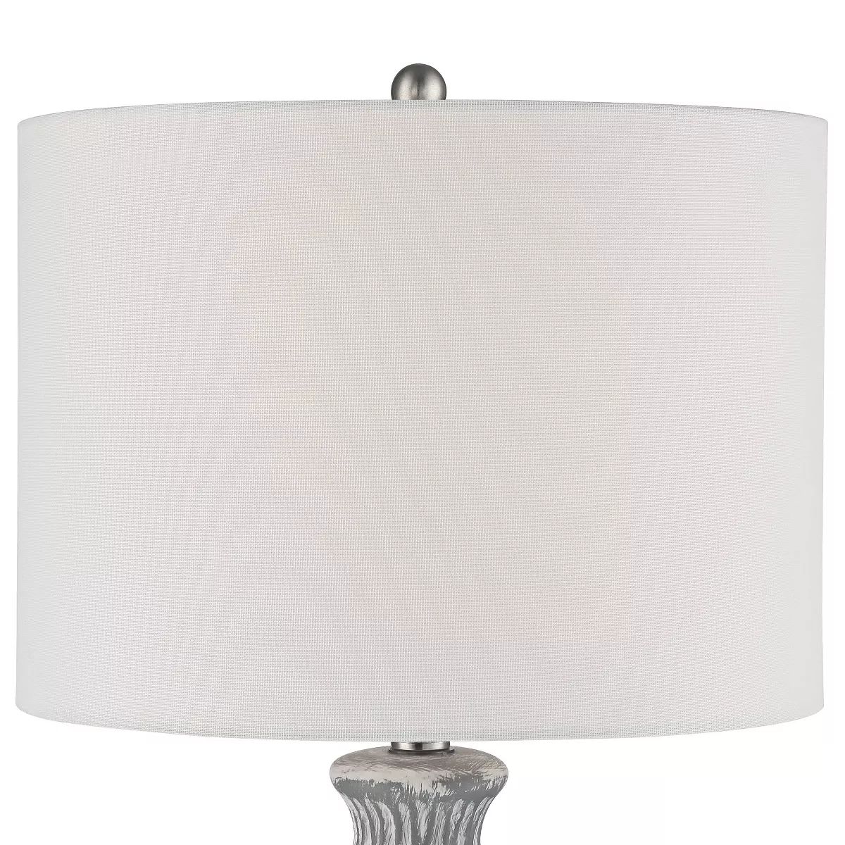 360 Lighting Patrick Modern Coastal Table Lamp 26 1/4" High Gray White Wash Geometric Ceramic Dru... | Target