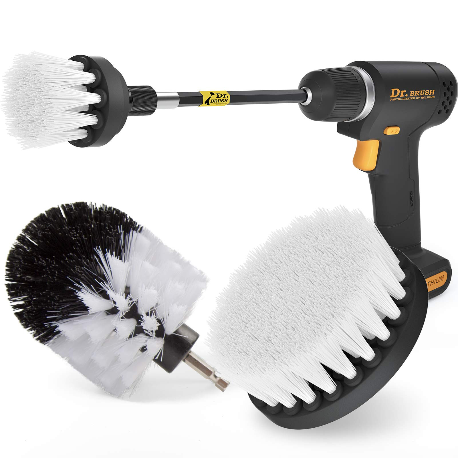 Holikme 4Pack Drill Brush Power Scrubber Cleaning Brush Extended Long Attachment Set All Purpose Dri | Amazon (US)