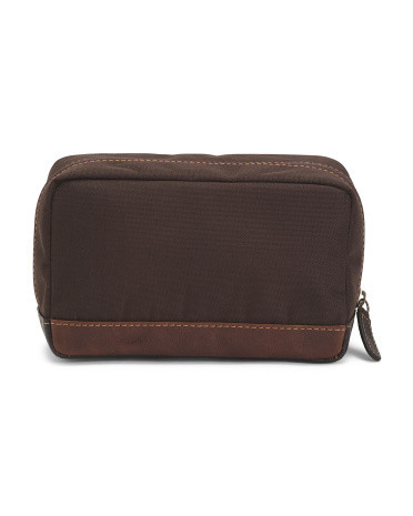 Nylon And Leather Dopp Kit | TJ Maxx