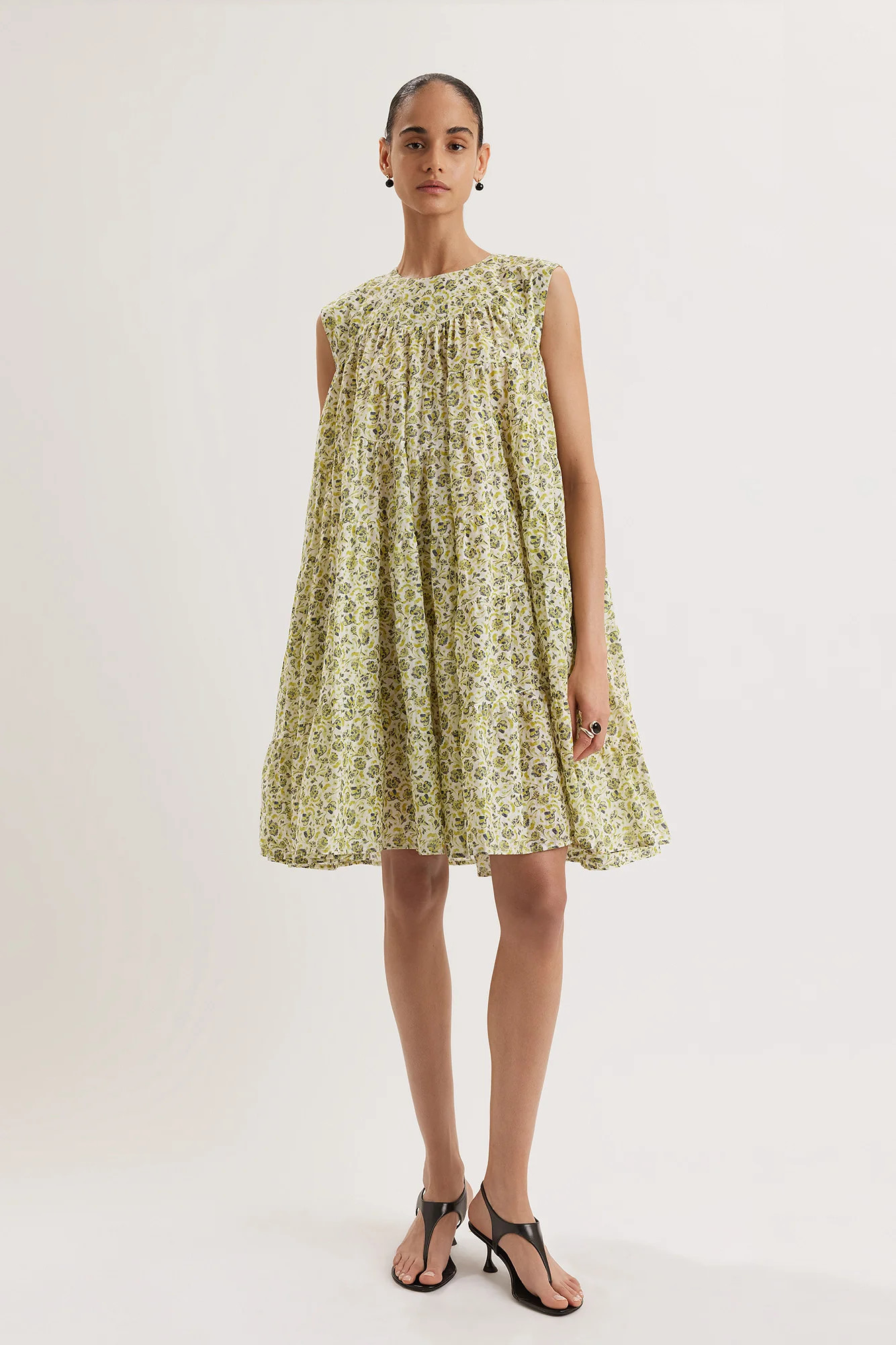 Lanai Dress in Lime Floral Print | Merlette NYC