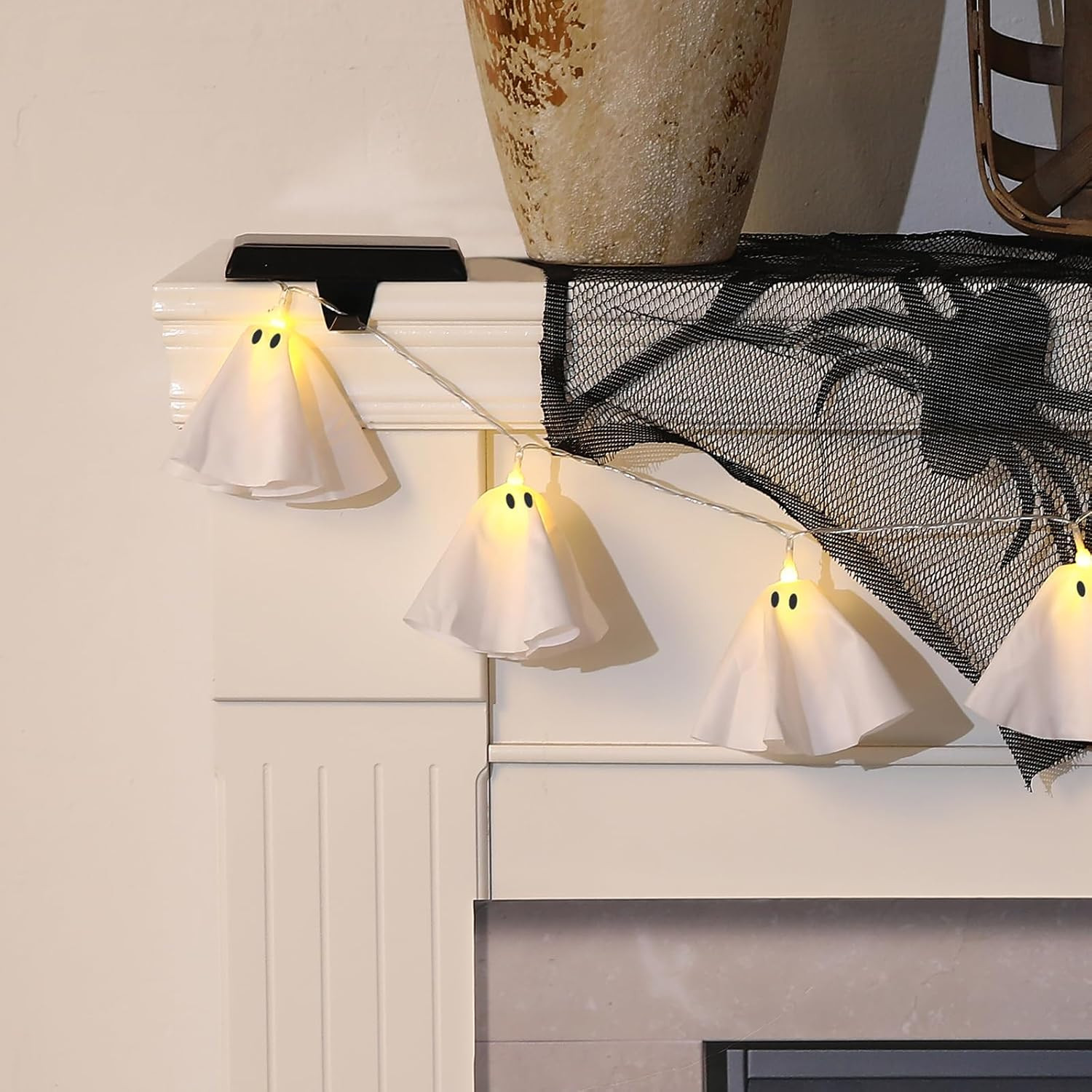 Halloween Decoration-Light Up Ghost Garland | Handmade Ghost Lights Banner for Home Party Firepla... | Amazon (US)