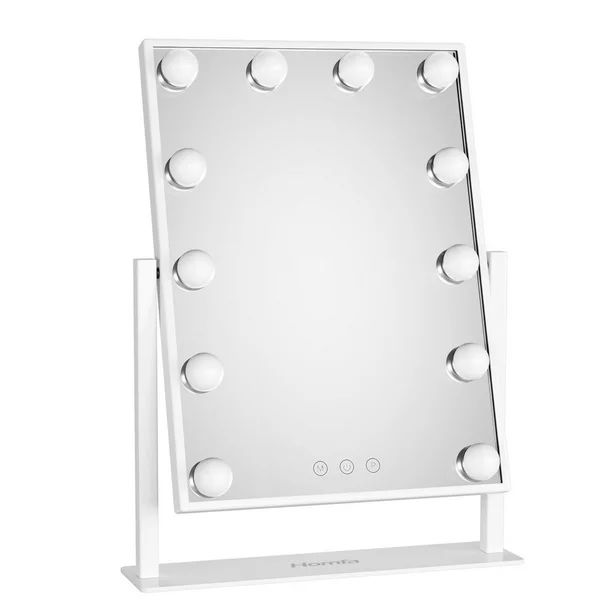 Homfa Makeup Mirror with Lights,Vanity Light-Up Professional Mirror, White - Walmart.com | Walmart (US)