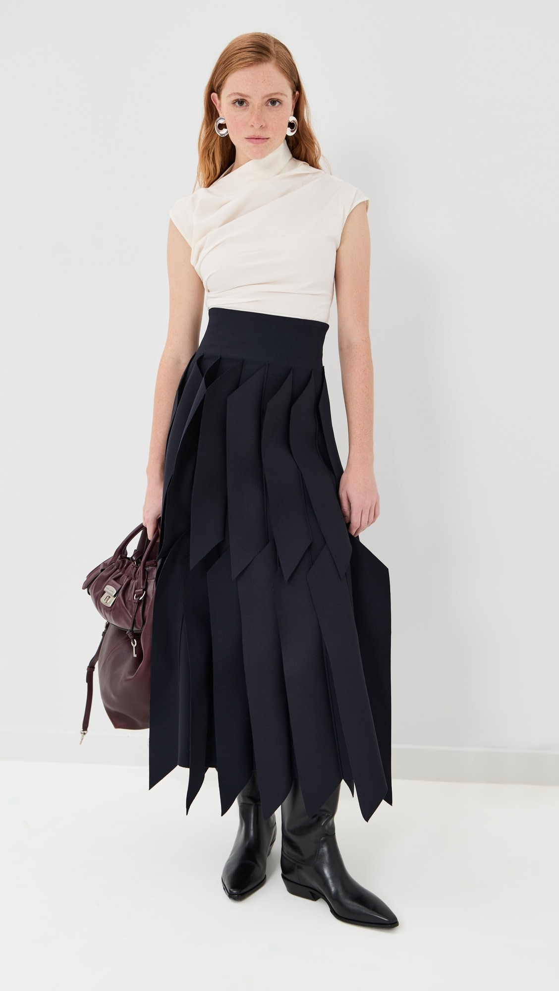 Skirt with Panel Applique | Shopbop