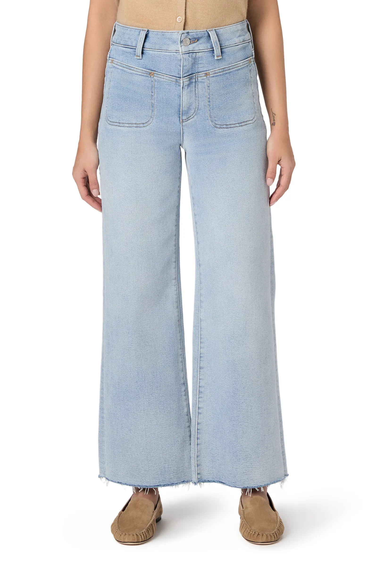 Anessa Raw Hem High Waist Wide Leg Jeans | Nordstrom