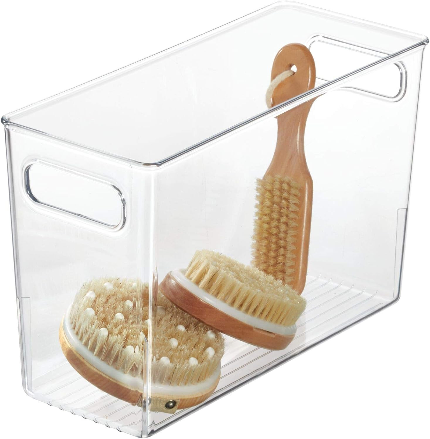 iDesign Linus BPA-Free Plastic Deep Kitchen Storage Bin with Handles, Extra Large, Clear | Amazon (US)