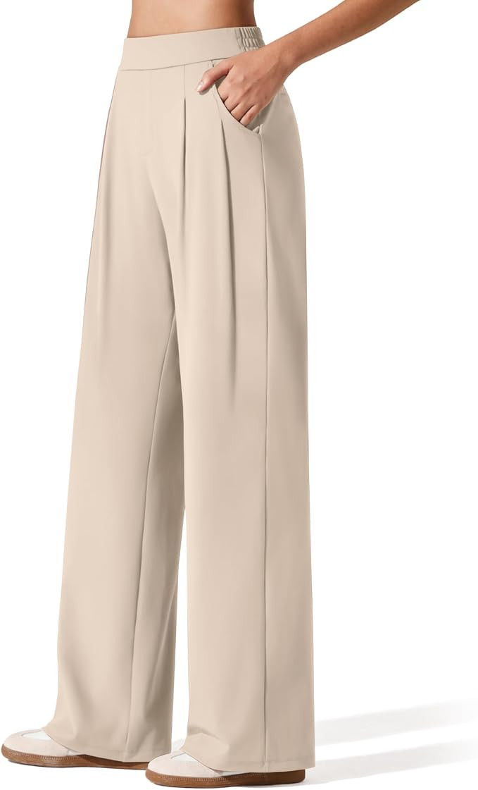 G4Free ShiftReady Women's Wide Leg Dress Yoga Pants with Pockets Dressy Casual Slacks High Waist ... | Amazon (US)