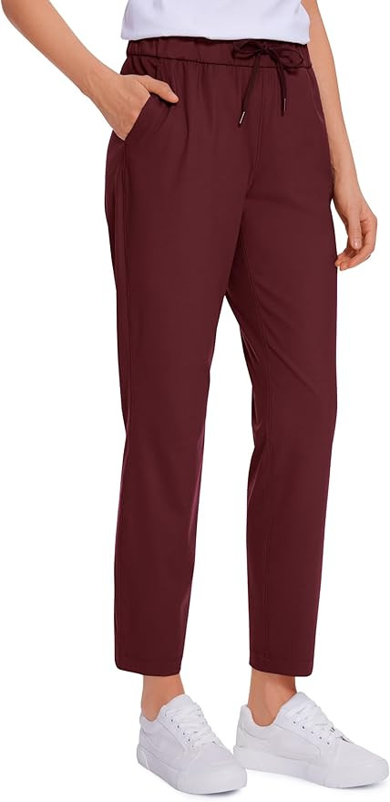 CRZ YOGA Womens 4-Way Stretch Ankle Golf Pants - 7/8 Dress Work Pants Pockets Athletic Travel Cas... | Amazon (US)