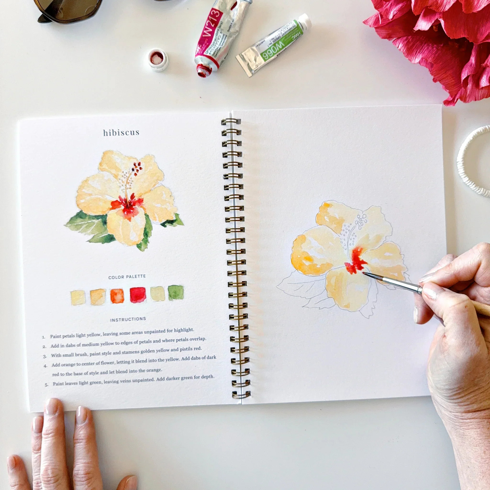 tropical watercolor workbook | Emily Lex Studio