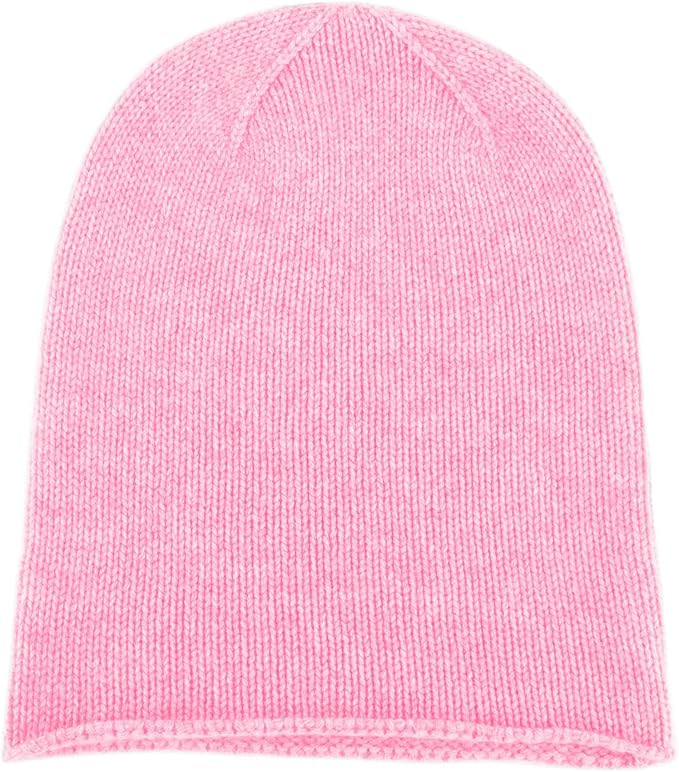 Shorts of Hawick Women's 100% Cashmere Beanie Hat - Pink - Handmade in Scotland by Love Cashmere | Amazon (US)