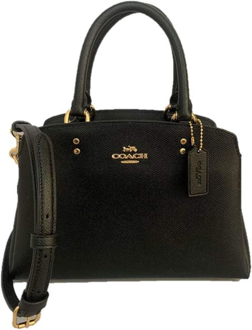 Coach Crossgrain Leather Mini Lille Carryall Satchel - Black, Small | Amazon (US)