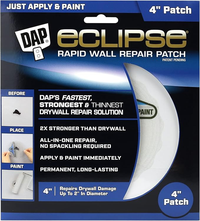DAP Eclipse Rapid Wall Repair Patch, 4 in (7079809163) | Amazon (US)