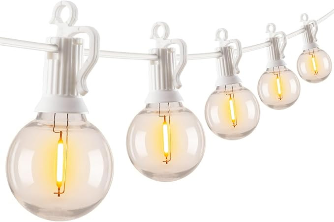 Brightown 29 Feet LED Outdoor String Lights with Shatterproof G40 Edison Bulbs, Connectable and W... | Amazon (US)