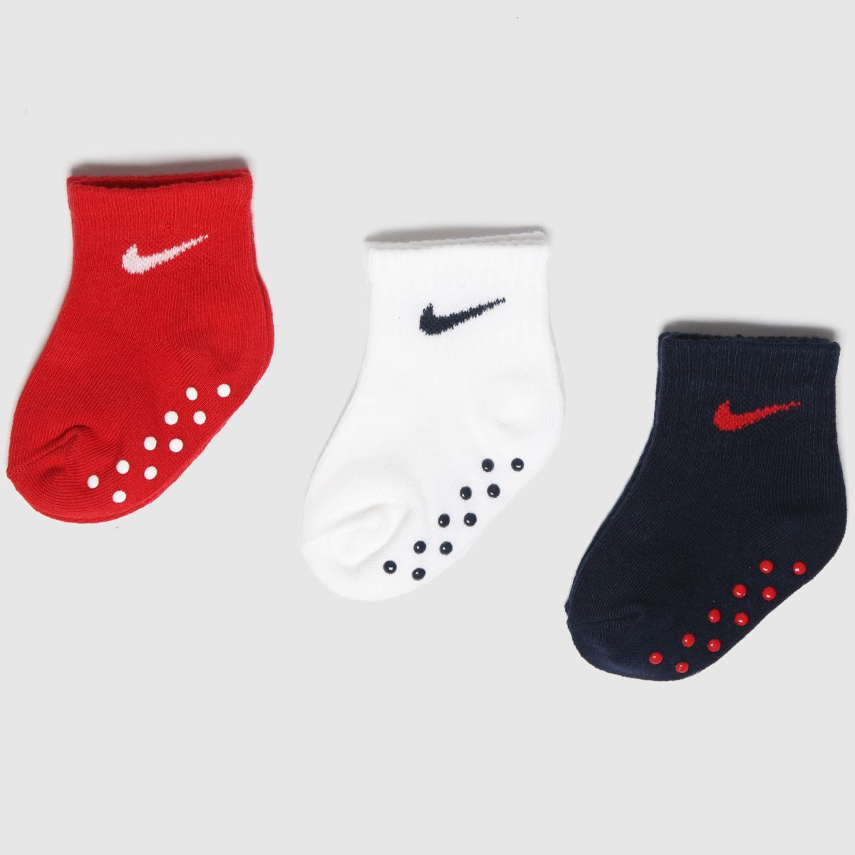 Black & Red Nike Baby Gripper Socks 3 Pack Socks | schuh | Schuh
